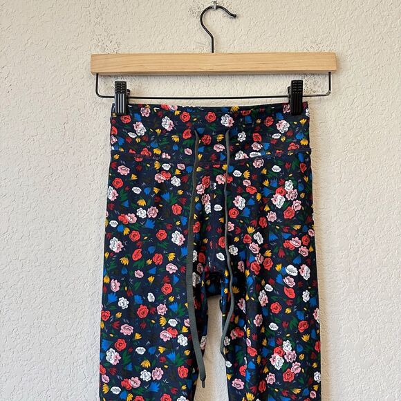 THE UPSIDE Royal Garden Midi Pant in Navy Multi Floral Print - Picture 3 of 13